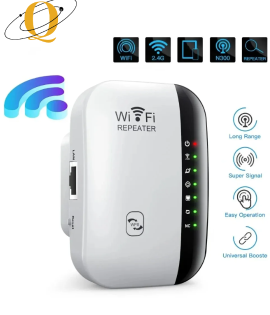 300Mbps Wireless WiFi Repeater 2.4G Router Range Extender Wi-Fi Signal Amplifier Sterilization 11N Network Card Adapter for PC 1